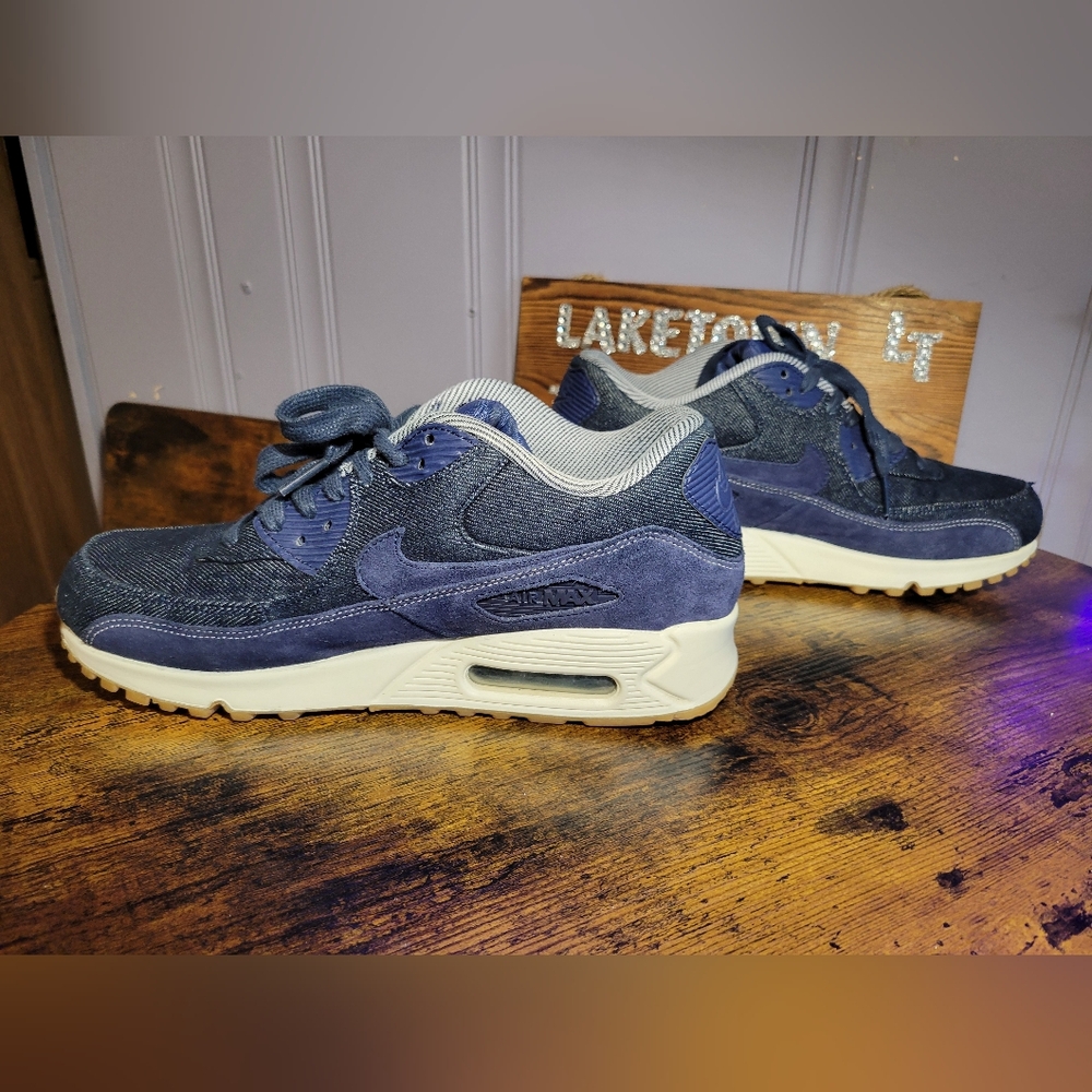 Nike Air Max 90 SE size 9 Womens Denim Bianary Blue/White Gum Sneakers w/ Soles - Picture 2 of 14